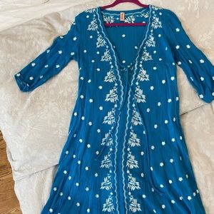 Pretty blue boho dress - size XS/S